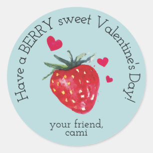 Sticker pour la Saint-Valentin aux fraises sucrées