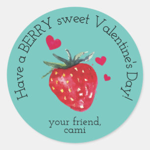 Sticker pour la Saint-Valentin aux fraises sucrées