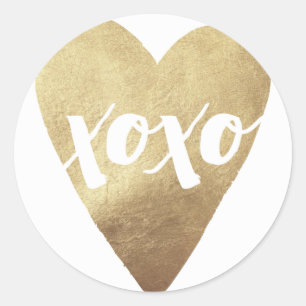 Sticker pour la Saint Valentin XOXO Gilded - Blanc