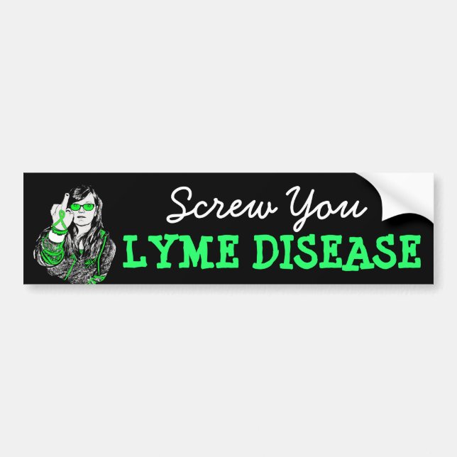 Sticker pour la sensibilisation à la maladie de Ly (Devant)