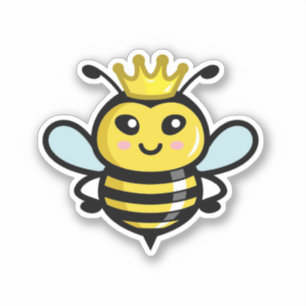 Sticker pour l'abeille mignonne Queen