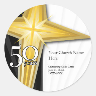 Sticker pour l'anniversaire de l'église de 50 ans