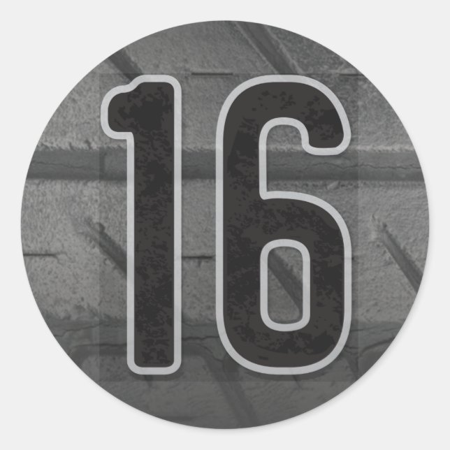 Sticker pour l'anniversaire du 16e garçon (Devant)