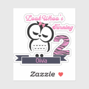 Sticker pour l'anniversaire du hibou