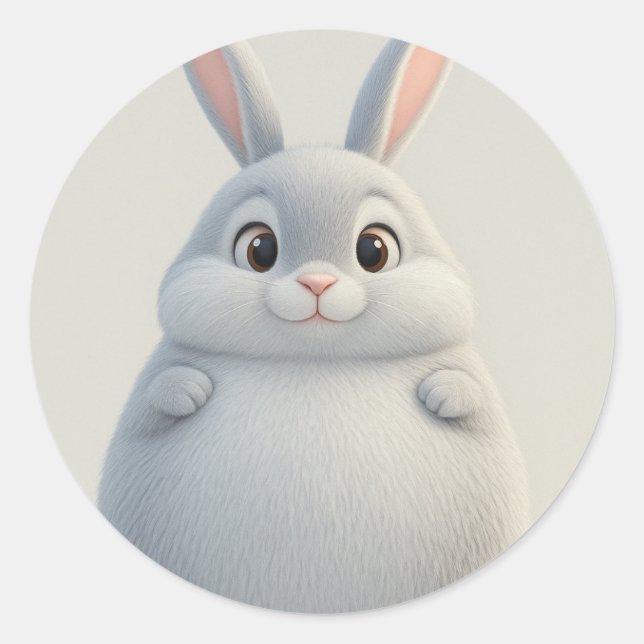 Sticker pour lapin de dessin doux et adorable (Devant)