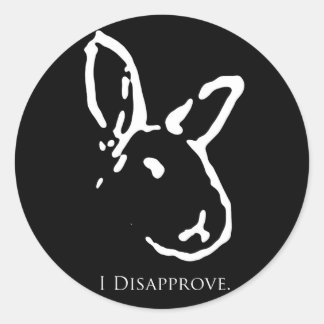Sticker pour lapins désapprouvant