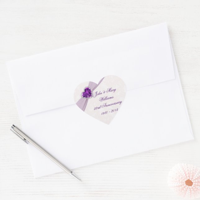 Sticker pour le 33e anniversaire du Mariage Damask (Enveloppe)