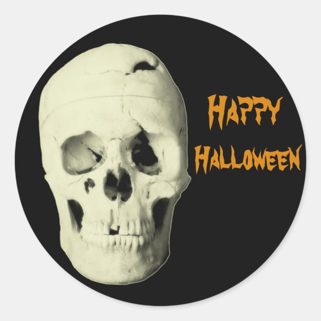 Sticker pour le crâne d'Halloween (Devant)