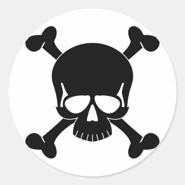 Sticker pour le crâne et les os croisés (Devant)