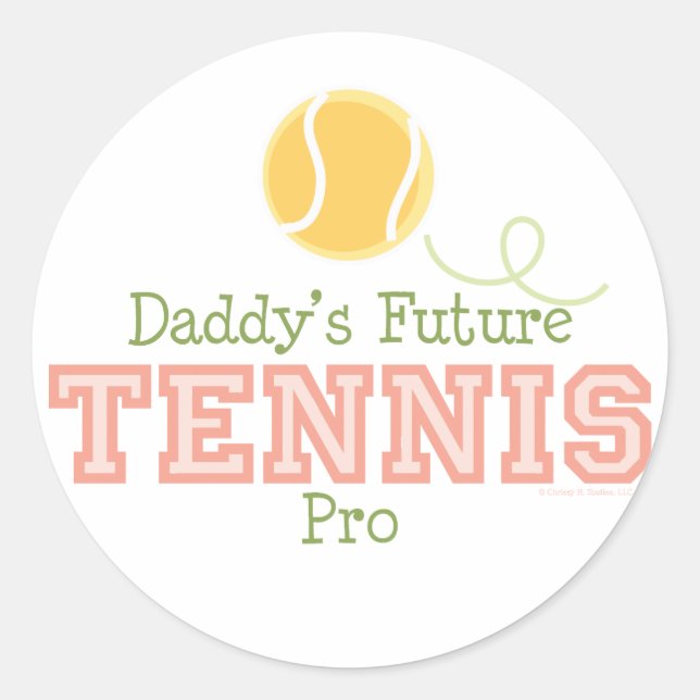 Sticker pour le futur Tennis Pro de papa (Devant)
