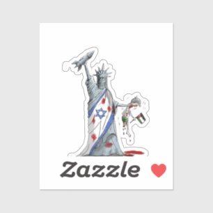 Sticker pour le génocide d'Israël aux États-Unis l