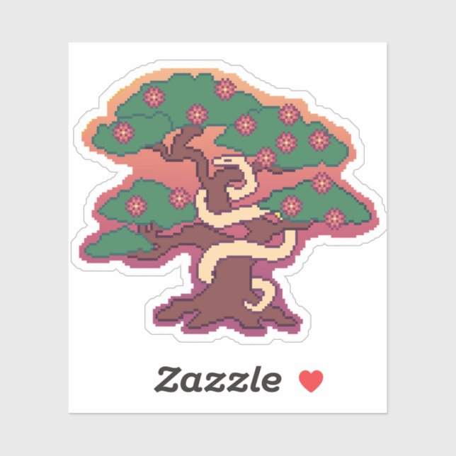 Sticker pour le Nouvel An 2025 du serpent (Feuille)