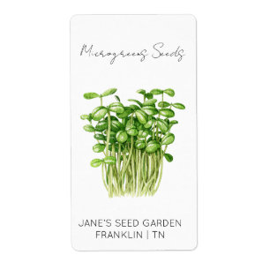 Sticker pour le paquet de semences Microgreens S