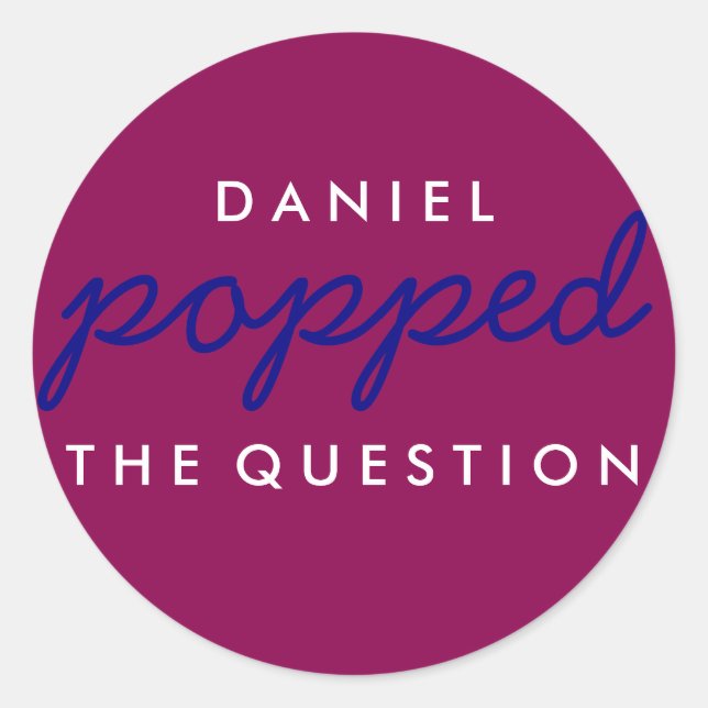 Sticker pour le sac de bienvenue Popcorn à la ques (Devant)