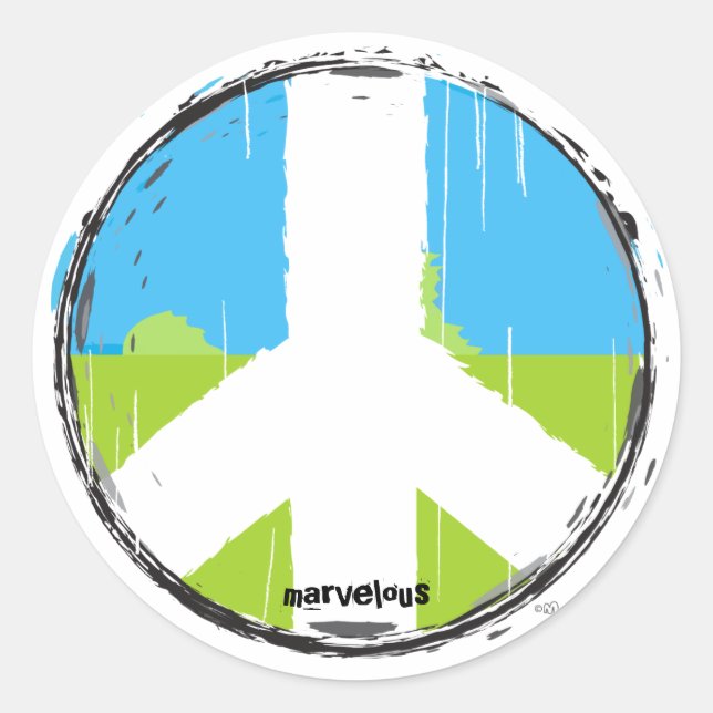 Sticker pour le signe de paix no2 (Devant)