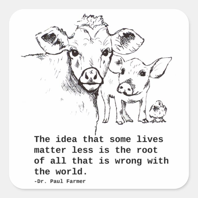 Sticker pour les droits des animaux (Devant)