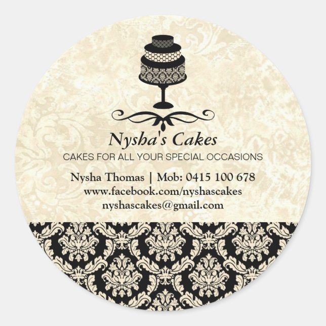 Sticker pour les gâteaux de Nysha (Devant)