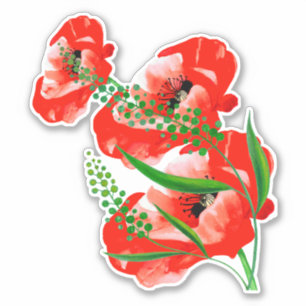 Sticker pour les pavots