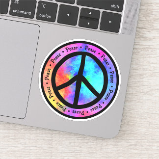 Sticker pour les signes de paix multicolores