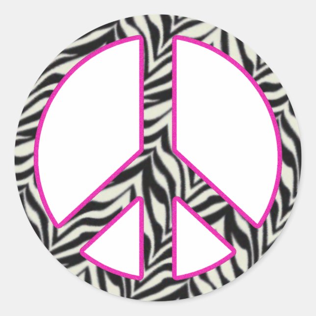 Sticker pour les signes de paix Zebra Print (Devant)