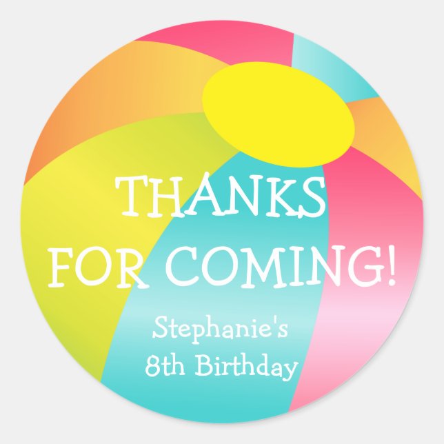 Sticker pour l'été du Beach Ball (Devant)