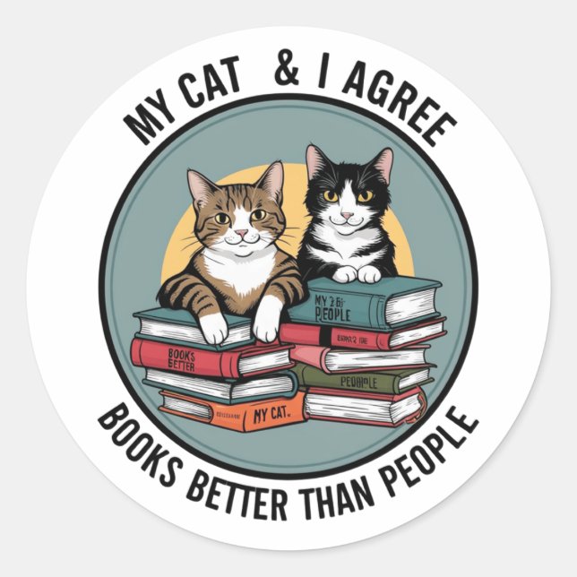 Sticker pour livre de chat (Devant)