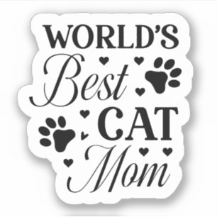Sticker pour maman chatte du monde