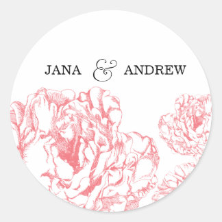 Sticker pour mariée et chambre de pivoine