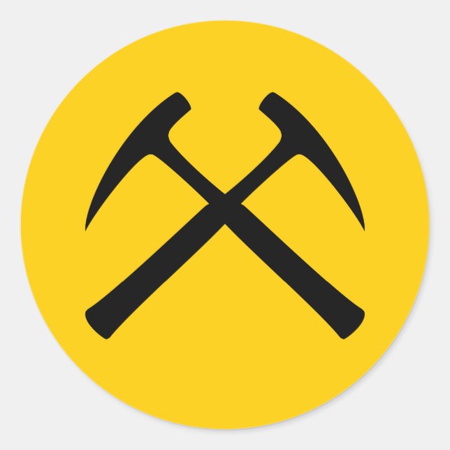 Sticker pour marteaux de roche croisés (Devant)