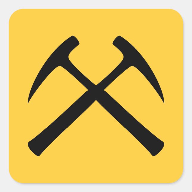 Sticker pour marteaux de roche croisés (Devant)