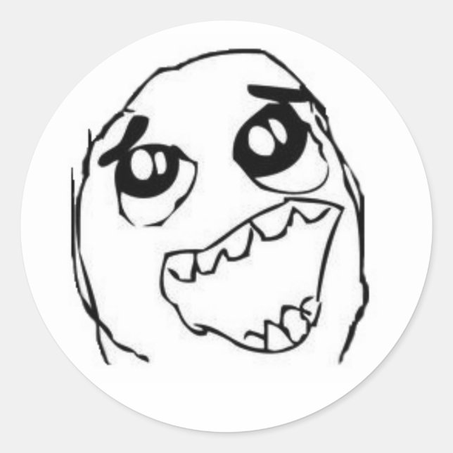 Sticker pour mème de derp (Devant)