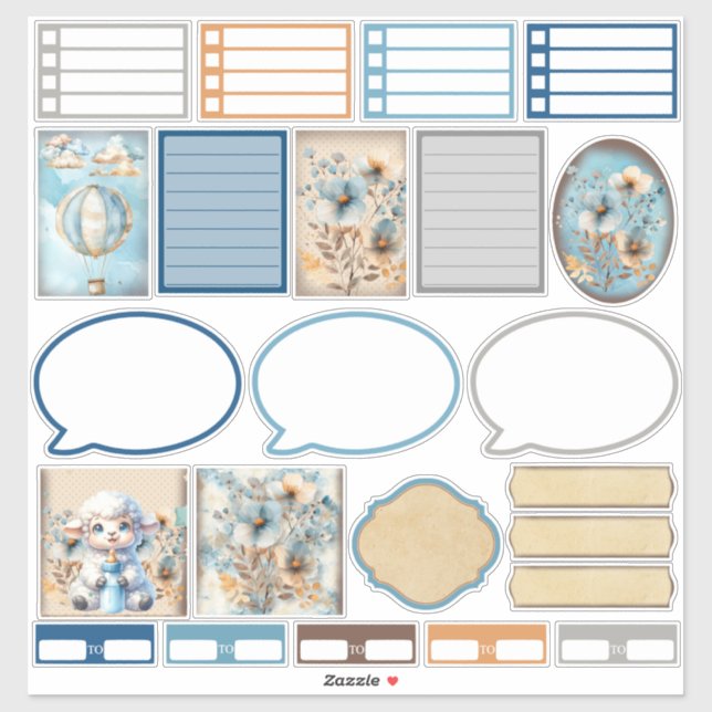 Sticker pour mon petit agneau (Feuille)