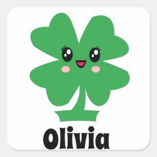Sticker pour nom de Shamrock vert