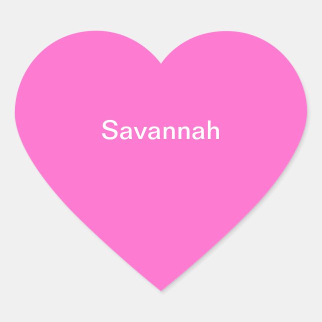 Sticker pour nom Savannah Kids Personnalisé rose b (Devant)