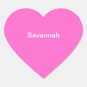Sticker pour nom Savannah Kids Personnalisé rose b