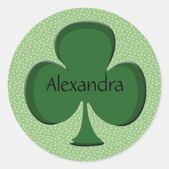Sticker pour nom Shamrock Alexandra / Sceau (Devant)