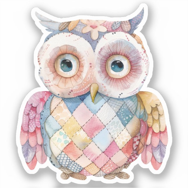 Sticker pour oiseaux de Chouette de Scrapbooking (Recto)