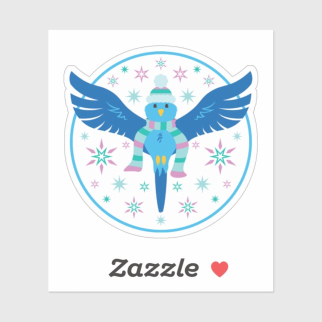 Sticker pour oiseaux d'hiver (Feuille)