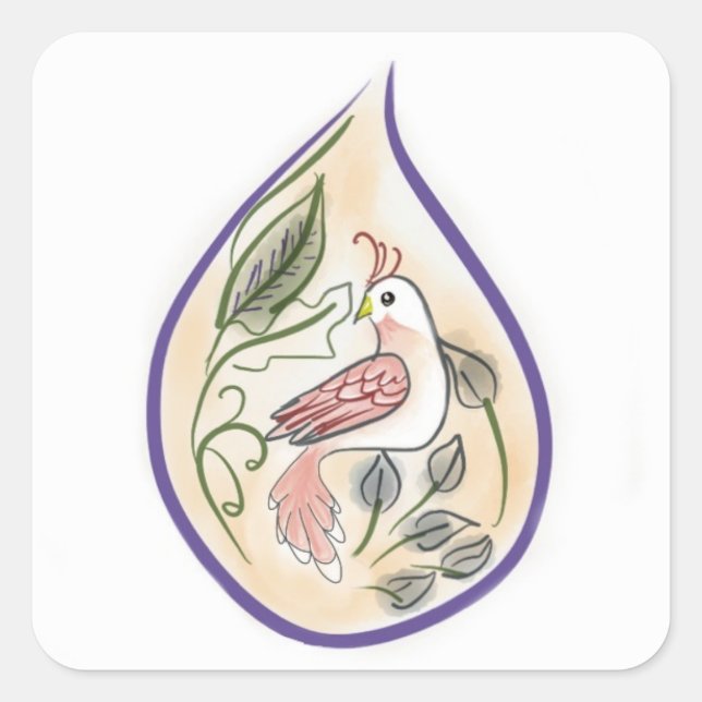 Sticker pour oiseaux en Teardrop (Devant)