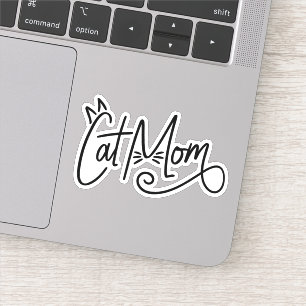 Sticker pour ordinateur portable Cat Mom