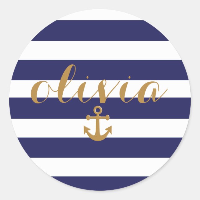 Sticker pour ordinateur portable Preppy Navy (Devant)