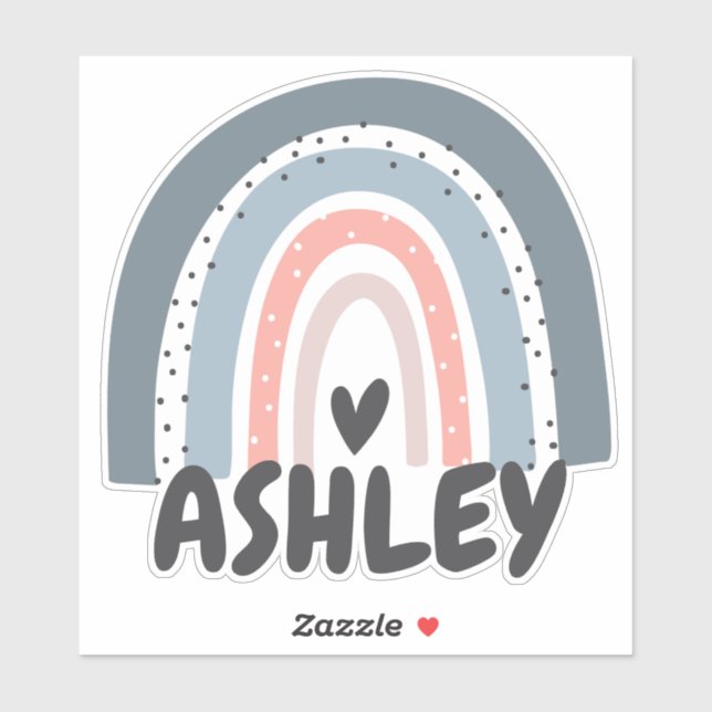 Sticker pour ordinateur portable Rainbow Name pers (Feuille)