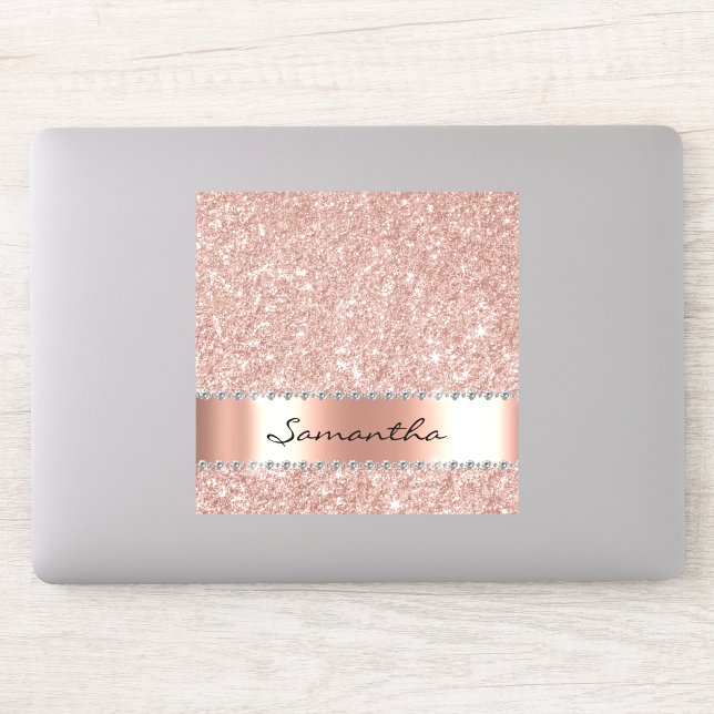 Sticker pour ordinateur portable Rose or Monogramm (Ordinateur)