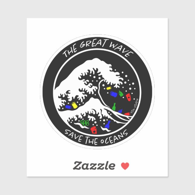 Sticker pour ordinateur portable "Save the Oceans" (Feuille)