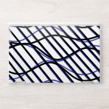 Housses de laptop bleu blanc noir pour ordinateur