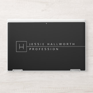 Sticker Pour Ordinateurs HP Noir et blanc minimaliste moderne