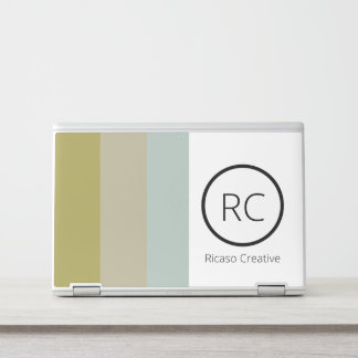 Sticker Pour Ordinateurs HP Panneaux monogrammes en gras colorés personnalisés