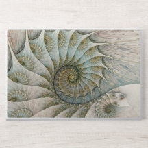 Vague Abstraite moderne bleu et spirale or
