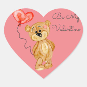 Sticker pour ours en peluche pour la Saint-Valenti