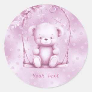 Sticker pour ours en peluche rose